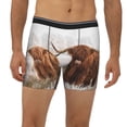 thumbnail image 2 of Salouo Yak Pattern Men's Boxer Briefs, Soft & Breathable Underwear Elastic Waistband Briefs for Men,1-Pack, 2 of 7