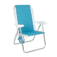 2Pack Mainstays Reclining Bungee Beach Chair, Teal