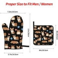 thumbnail image 2 of Cute Corgi Dog Heat Resistant Oven Mitts and Pot Holders Sets Non Slip Kitchen Gloves Hot Pads with Inner Cotton Layer for Cooking BBQ Baking Grilling, 2 of 6