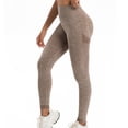 thumbnail image 2 of Women's High Waist Tummy Control Yoga Pants, Soft Stretch Fabric Slim Fit Long Pants, Body Shaping Tights for Fitness, Running, Workout, Casual Wear, Lounge & Daily | TruHer,Khaki M, 2 of 7