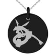 thumbnail image 2 of Tioneer Stainless Steel 3rd Gen Rayquaza Pokémon Engraved Small Medallion Circle Charm Pendant Necklace, 2 of 4