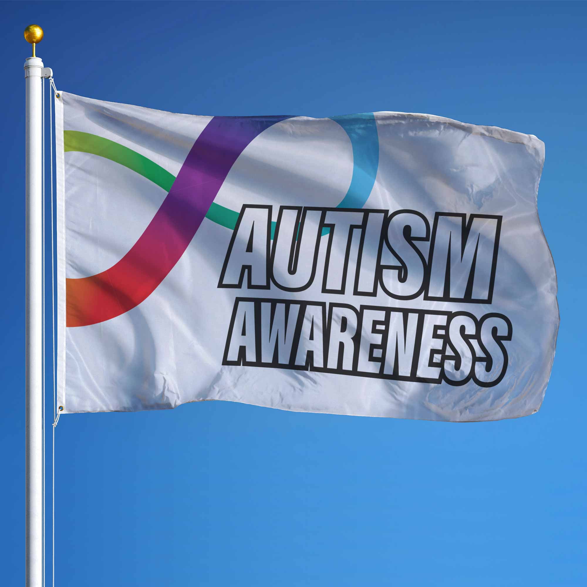 Vispronet 3ft x 5ft Autism Awareness Flag – Polyester Material, Printed in the USA, Flag Only