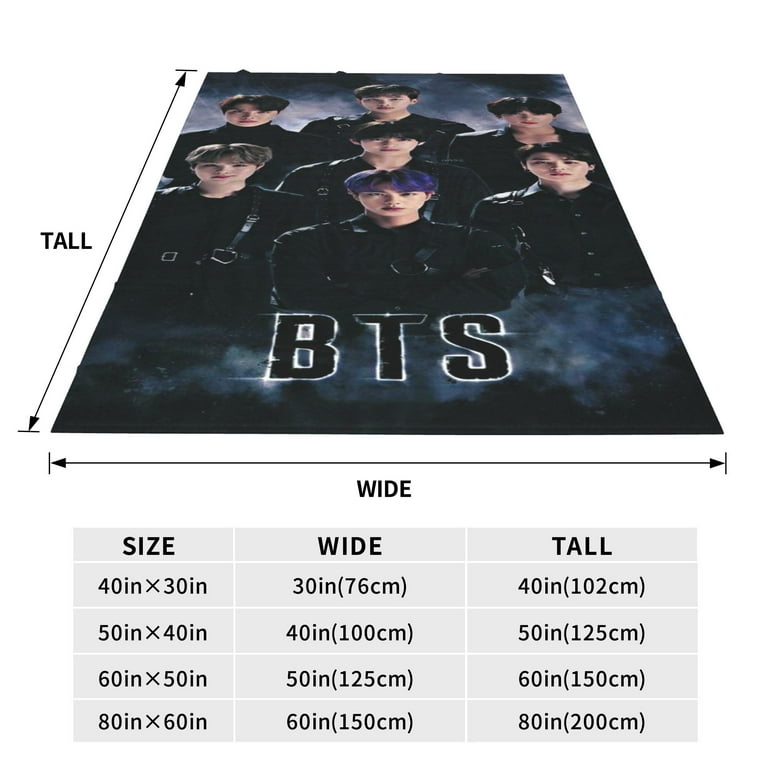 BTS Kpop Throw Blanket BTS Merch Fuzzy Soft Fleece Blanket 4