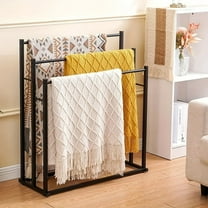 2-Pack 47.2" Tall 3-Tier Freestanding Towel Racks - Oversized Floor Stand for Bath/Beach Towels, Blankets, Quilts (Indoor/Outdoor Use - Bathroom, Pool, Gym)