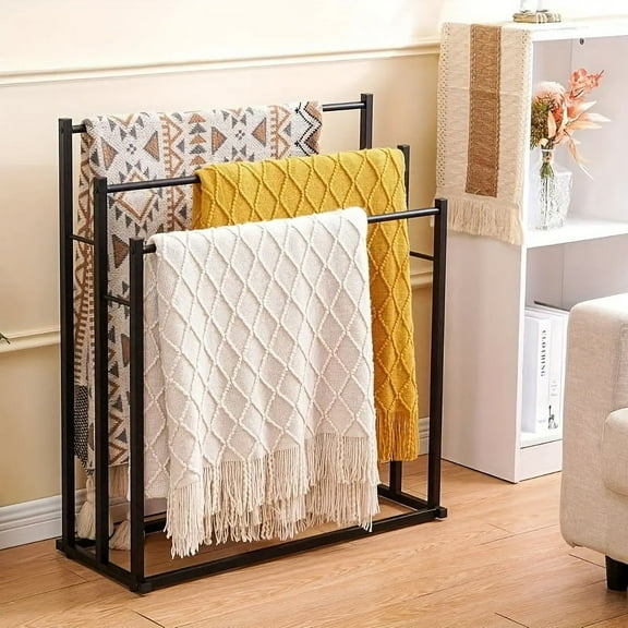 [Free Standing] 47.2 Inch Free Standing Towel Rack | 2pcs | 3 Tier | Outdoor | Bathroom Bedroom Beach Hot Tub Gym Pool Area | Oversized Floor Bath Towel Drying Valet Holder