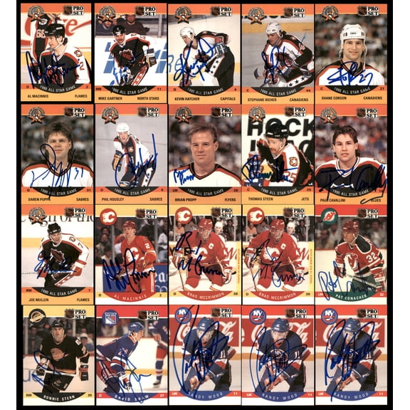1990-91 Pro Set Hockey Autographed Cards (160 Count Lot) SKU #257907