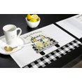 thumbnail image 5 of Placemats Set of 6 Washable,Black Buffalo Check Lemon Truck Gnome Placemat for Dining Table Decorations, Heat-Proof Table Mats for Kitchen Dinner Banquet Rustic Wood, 5 of 6