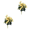 thumbnail image 1 of Ounissouiy 25 cabezas de rosas artificiales, de flores, escritorio decorativo, ramo de rosas falsas, decoración Floral para fiesta de boda champán 2Conjunto, 1 of 6