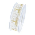 thumbnail image 3 of Christmas Ribbon DIY Crafts Cute Multipurpose Gift Ribbon 20m Christmas Pattern White, 3 of 9