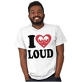 thumbnail image 4 of I Love Loud Heart Eyes Funny EDM Pot Men's Graphic T Shirt Tees Brisco Brands X, 4 of 4