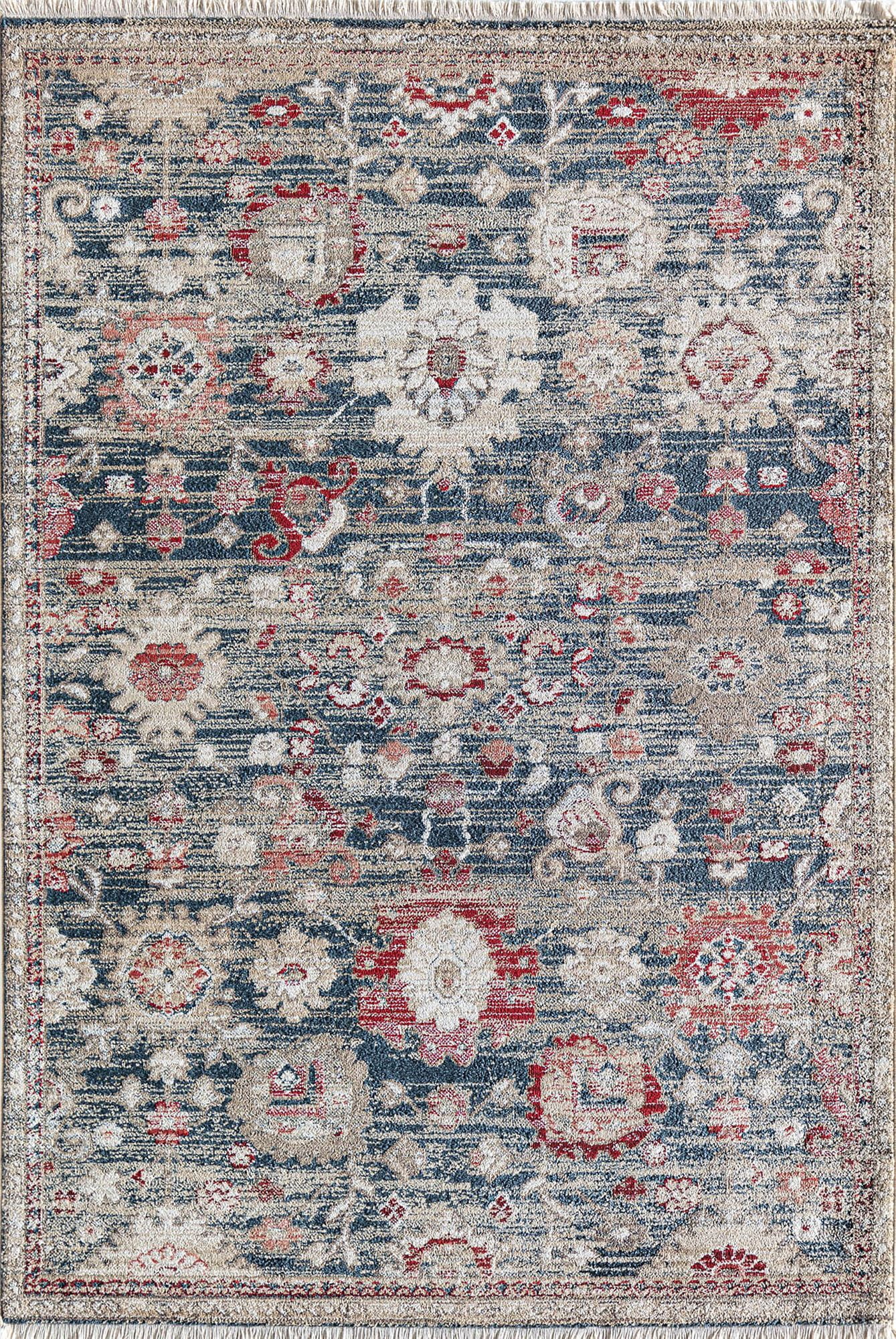 Stratford AM10A Antiqued Bronze Abstract Vintage Beige Area Rug, 2'6" x 8'
