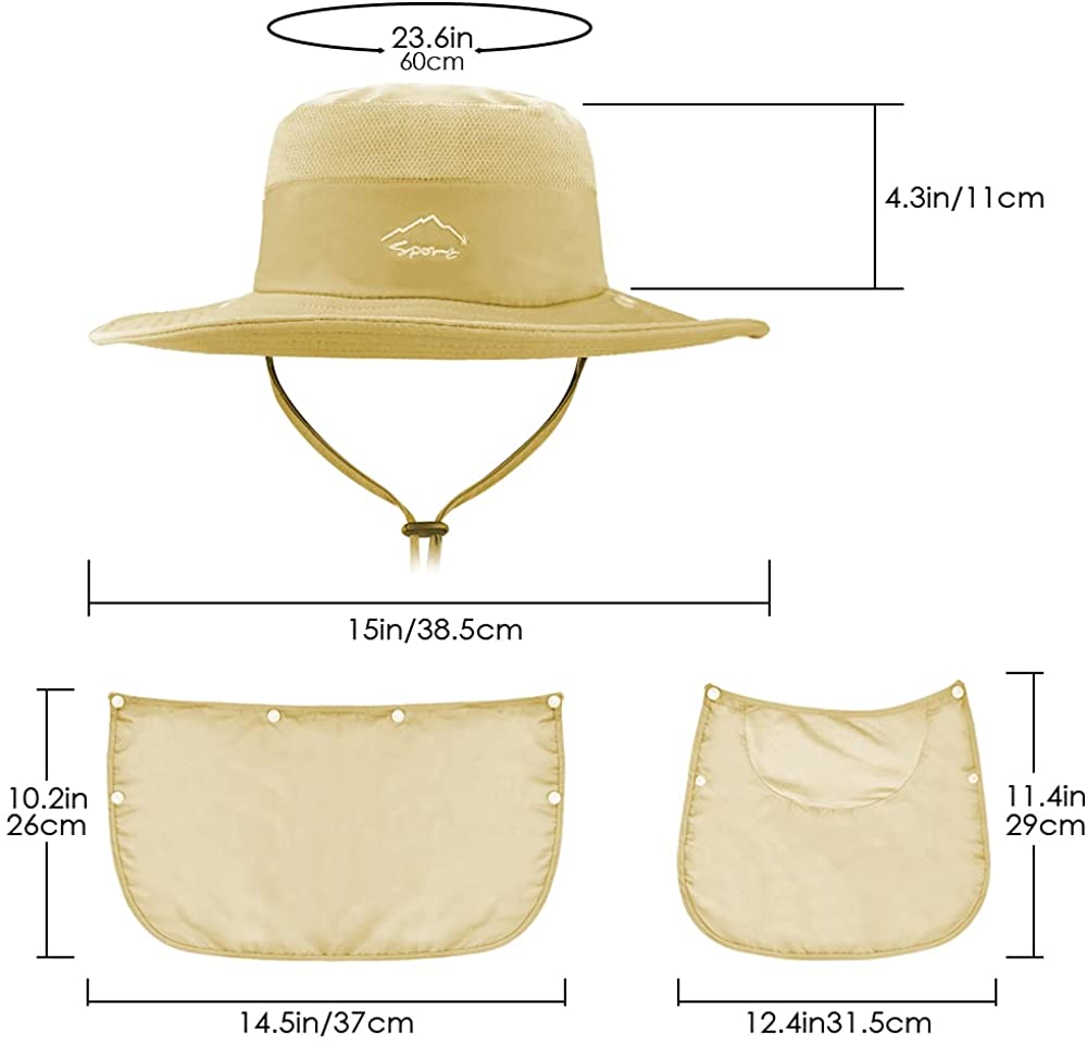 Sun Protection Hat, Fishing Hat, Boonie Hat, Beach & Hiking Hat, Paddling, Rowing, Kayaking Hat - image 2 of 7