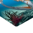thumbnail image 2 of Ambesonne Mermaid Fitted Sheet, Tropic Ocean, Full Size, Sea Blue Navy, 2 of 3