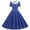 Dark Blue, variant on Lolmot Women's Lapel Hepburn Dress 50s 60s Vintage Polka Dot Cocktail Audrey Rockabilly A-Line Wedding Party Midi Dress Short Sleeve Swing Party Evening Prom Gown Dress