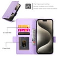 thumbnail image 3 of Allytechgroup for Apple iPhone 14 Pro Case Wallet, Retro PU Leather Slim Fit Business Style Magnetic Closure Cards Slots RFID Blocking Phone Case for Women Men, Purple, 3 of 6