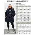 thumbnail image 4 of Soularge Women's Plus Size Puffer Jacket Windproof Winter Coat Warm Hooded Winter Jacket Navy 4X, 4 of 8