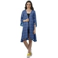 thumbnail image 2 of Moomaya Moss Georgette Printed Shrug Beach Cloth 3/4 Sleeve Cardigans For Women, 2 of 6