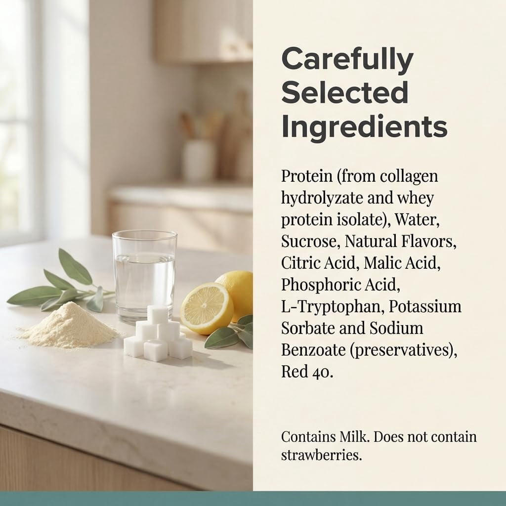 Medtrition Liquid Collagen Peptides Type I & III – 15 Grams Protein per Oz. | Plus Berry Punch – Pack of 4 Bottles