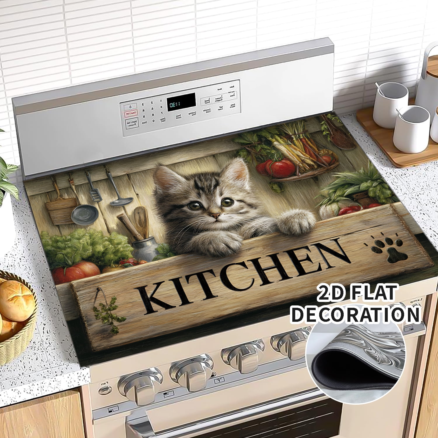 Stove Top Cover for Electric Stove 28×20 Inch Heat Resistant Glass Cooktop Cover Protector Kitchen Flat Stove