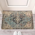 thumbnail image 2 of Boho Light Blue Vintage Country Patterned Carpet Door Mat 30 X 17 Inch Welcome Doormat Indoor Outdoor Entrance Floor Mat Non Slip Spring Summer Decor Rubber Mats, 2 of 6
