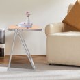 thumbnail image 5 of Brown Acrylic Folding TV Tray Table, Clear Acrylic Foldable End Side Table Modern Square Table Small Folding Desk Portable Laptop Table No Assembly Required for Small Spaces, 5 of 27