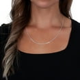 thumbnail image 2 of 925 Sterling Silver, Spiga Wheat Diamond Cut Rhodium Chain 1.5mm Necklace - Hypoallergenic and Tarnish Resistant - By Oliver & Navy, 2 of 5