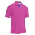 thumbnail image 5 of LTTVQM Mens Polo Shirts Short Sleeve Basic Button Down Golf Shirts Loose Fit Breathable T-Shirt Performance Sport Clothing Hot Pink 2XL, 5 of 8