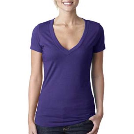 Lilac Ice Apparel - Next Level Ladies' CVC Deep V