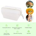 thumbnail image 1 of Bento Box - Contenedores de almacenamiento de refrigerios plegables para mantener frescos (transparentes), 1 of 3