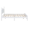 thumbnail image 6 of 3-Pieces Bedroom Sets, Queen Size Platform Bed Frame with Headboard, Footboard and 2 Nightstands, Fully Mattress Foundation with Heavy Duty 10 Wooden Slats Support, No Box Spring Needed, White, 6 of 9
