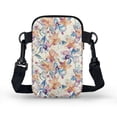 thumbnail image 2 of HELLHERO Women Crossbody Bag Vintage Polyester Adjustable Strap Adult 4.33"x1.97"x7.09" Outdoor Travel Daily Use, Watercolor Floral Print, 2 of 7