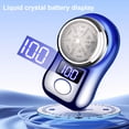 thumbnail image 2 of Portable Electric Shaver LED Battery Display USB Rechargeable Waterproof Mini Travel Men Rotary Razor Cordless Hair Beard Trimmer Remover Tool, 2 of 8