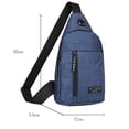 thumbnail image 3 of Bolso De Pecho Bolso Riñoneras informales para hombre, riñoneras de poliéster antirrobo para senderismo, montañismo, 3 of 7