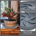 thumbnail image 5 of 5 Pcs Round Breathable Tray Bonsai Pot Plant Drip Flowerpot Bottom Trays Resin, 5 of 6
