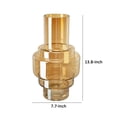 thumbnail image 5 of Alma 14 Inch Modern Vase, Geometric Design, Amber Luster Glass Frame- Saltoro Sherpi, 5 of 5