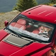 thumbnail image 3 of KUIFORTI Car Sun Shade Windshield Sunshades Funny Dog Car Shade Front Windshield Reflective Fabric Blocks UV Rays and Sun, 66.53" x 34.44" Automotive Window Sunshades for SUV, Sedan, Van, Hatchback, 3 of 5