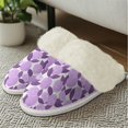 thumbnail image 5 of CHAQLIN Women's Fuzzy Slippers Bedroom House Cotton Slippers Fluffy Plush Warm Slip-on Indoor Shoes, 5 of 8