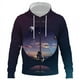 thumbnail image 1 of Chaqueta con capucha y cremallera con estampado 3D de cielo creativo para hombre y mujer, ideal para primavera y otoño., 1 of 6