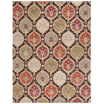 SAFAVIEH Heritage Cooper Diamond Area Rug, Red/Green, 8' x 10'