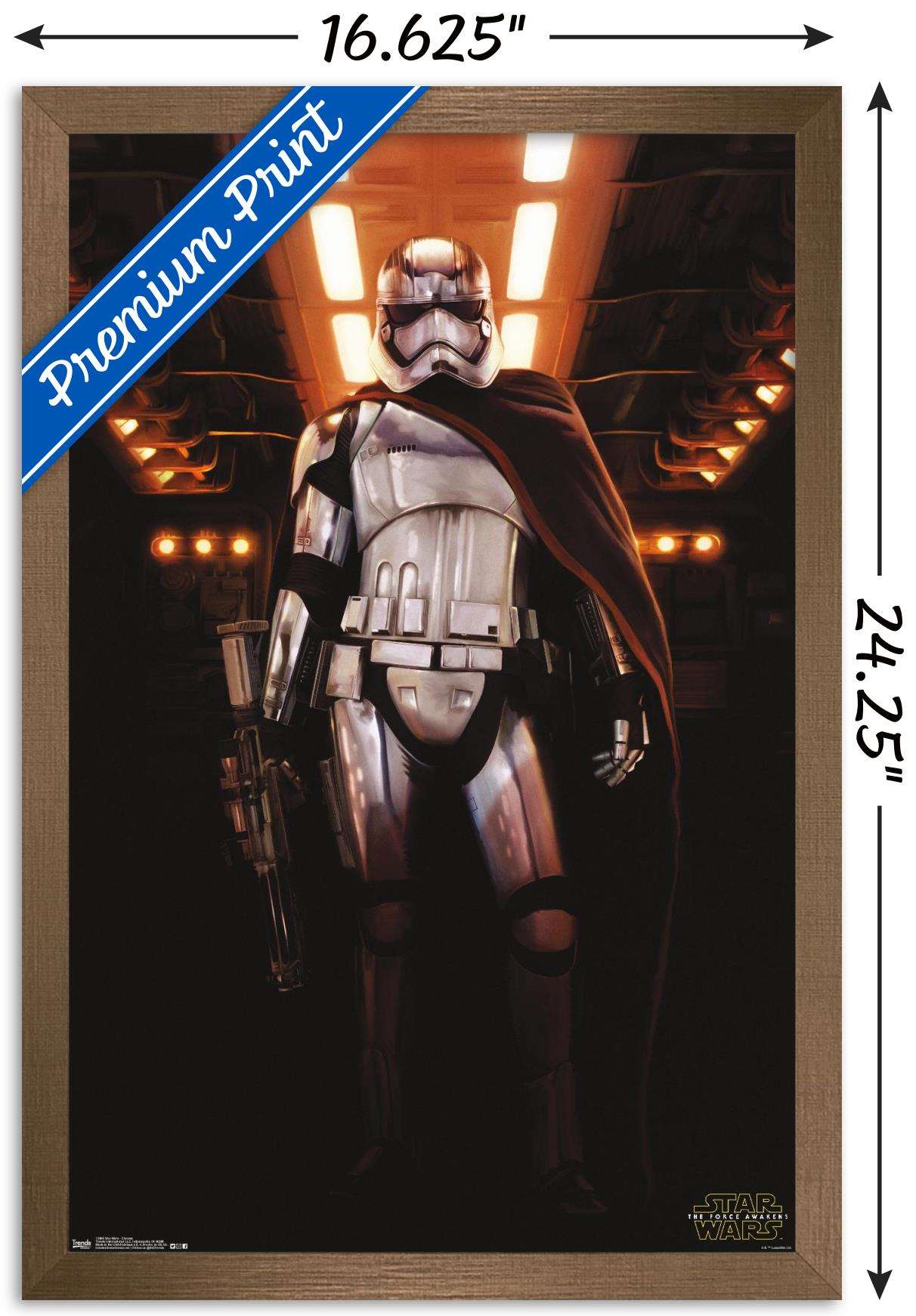 Star Wars: The Force Awakens - Chrome Wall Poster, 14.725" x 22.375", Framed