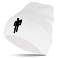 thumbnail image 3 of 1 Pce Tuque Tricotée, Bonnet Décontracté en Coton Unisexe Blanc, 3 of 7