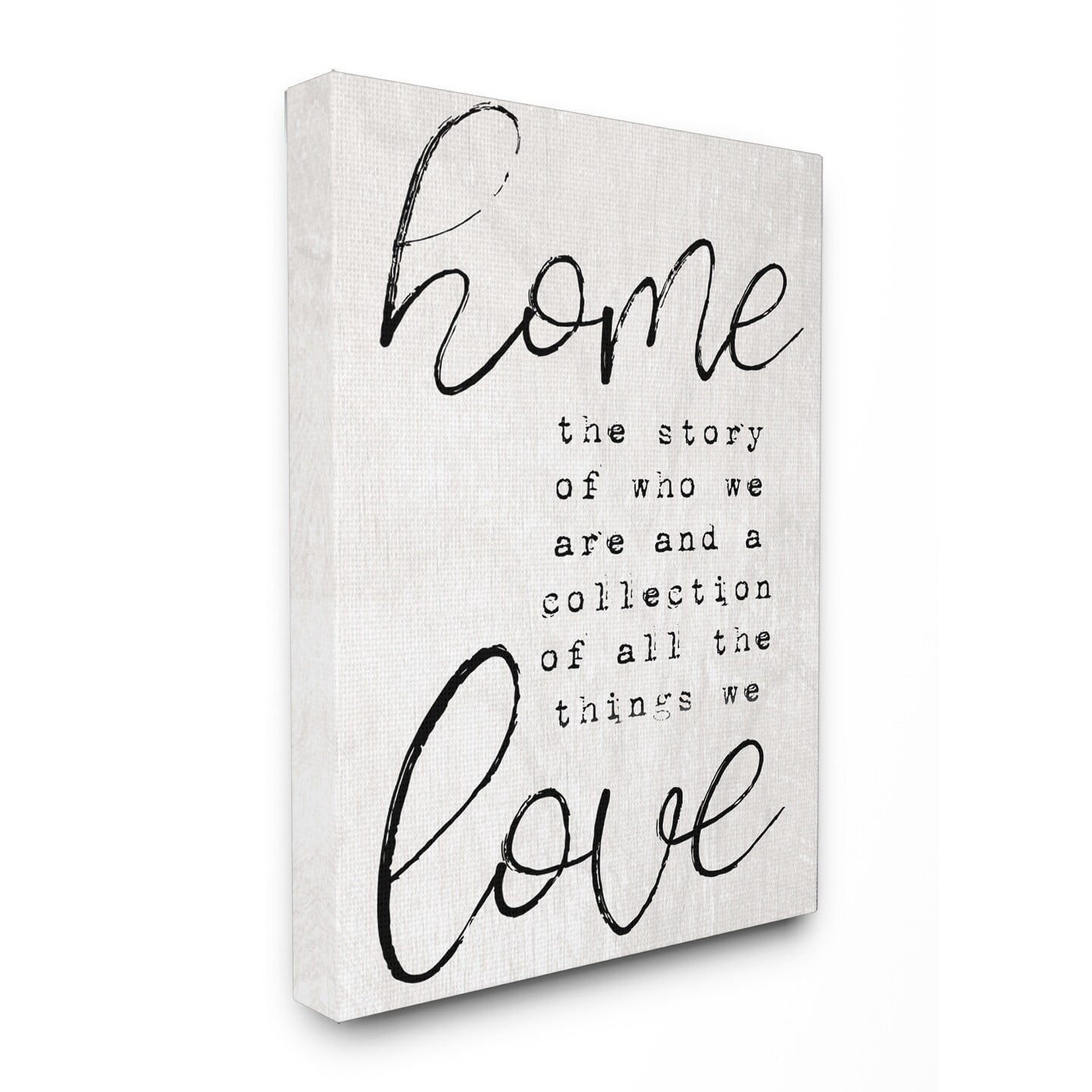 Stupell Home and Love - Story of Who We Are Stretched Canvas Wall Art 24 x 30