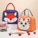 thumbnail image 3 of Bolsa de almuerzo con patrón de animales de dibujos animados, impermeable, gran capacidad, portátil, aislamiento térmico, lonchera, bolsa para mujeres, hombres, tigre, 3 of 5