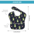 thumbnail image 4 of Zufioo Dinosaur Astronaut Print Toddler Adjustable Waterproof Bib, 11.6x15 Inch Feeding Bib Suitable for 6-24 Month Babies, 4 of 8