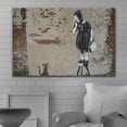 thumbnail image 2 of wall26 Canvas Print Wall Art Banksy England United Kingdom Girl &amp; Mouse Rat Graffiti &amp; Street Art Cities Photography Modern Art Boho Edgy for Living Room, Bedroom, Office - 12"x18", 2 of 5