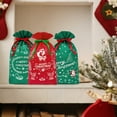 thumbnail image 5 of Wrapables Non-Woven Christmas Holiday Drawstring Gift Bags for Party Favors, Goodie Bag, Treats, Gift Wrap, Parties (Set of 8), Red & Green, 5 of 7