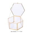 thumbnail image 3 of Organizador De Joyas Joyero de cristal transparente hexagonal, soporte para pendientes de anillo de boda (cuadrado), 3 of 4