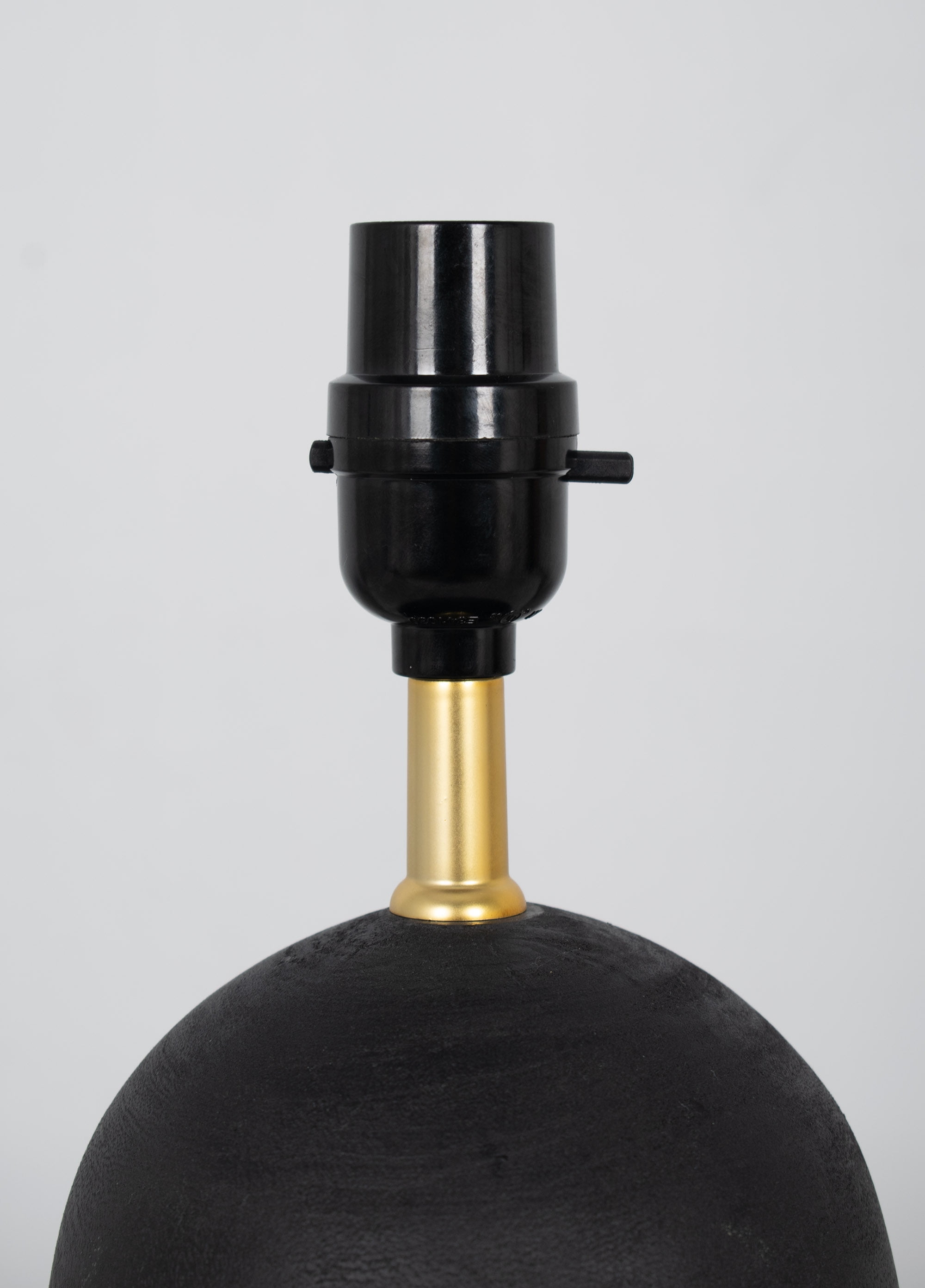 Mainstays 12.5” Mini Black Wood Ball Table Lamp with White Fabric Shade