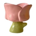 thumbnail image 4 of Taza de cerámica para helado, tazón pequeño de postre con base alta para helados con leche y yogur. Taza de tulipán rosa, 4 of 9