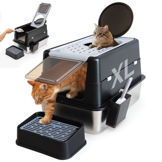 マチ深め♫︎猫ちゃん BOX型インナーマスク •̀.̫•́✧ スマートタイプ Vealind Foldable Cat Litter Box with Lid Front Entry & Top Exit